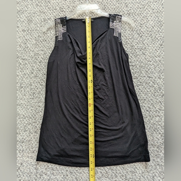 Design History Women's (Size L) Tank Top w/Cowl Neck & Sequins on Shoulders - Picture 9 of 13